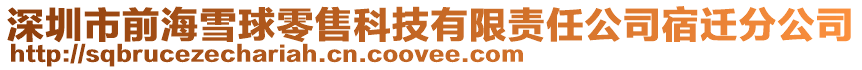 深圳市前海雪球零售科技有限責任公司宿遷分公司