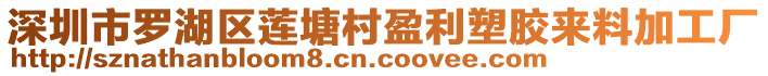 深圳市羅湖區(qū)蓮塘村盈利塑膠來(lái)料加工廠