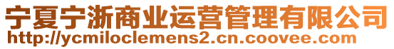 寧夏寧浙商業運營管理有限公司