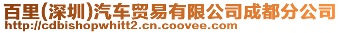 百里(深圳)汽車貿易有限公司成都分公司