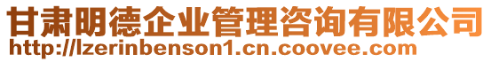 甘肅明德企業管理咨詢有限公司
