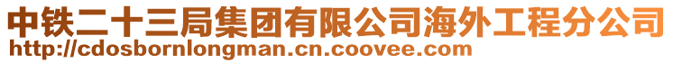 中鐵二十三局集團有限公司海外工程分公司