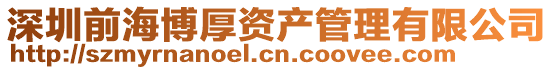 深圳前海博厚資產(chǎn)管理有限公司