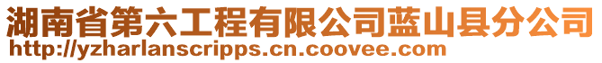 湖南省第六工程有限公司藍(lán)山縣分公司