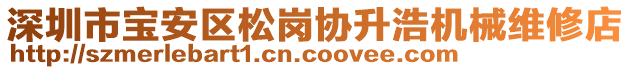 深圳市寶安區(qū)松崗協(xié)升浩機械維修店