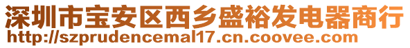 深圳市寶安區西鄉盛裕發電器商行