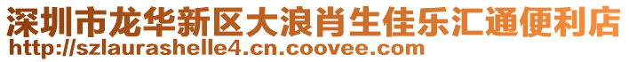 深圳市龍華新區(qū)大浪肖生佳樂匯通便利店