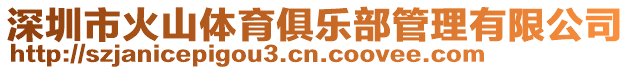 深圳市火山體育俱樂部管理有限公司