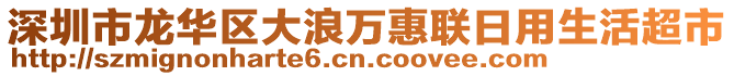 深圳市龍華區(qū)大浪萬(wàn)惠聯(lián)日用生活超市