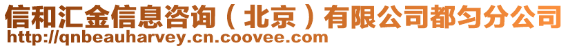 信和匯金信息咨詢（北京）有限公司都勻分公司