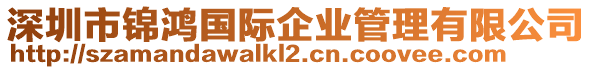 深圳市錦鴻國際企業(yè)管理有限公司