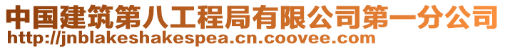 中國(guó)建筑第八工程局有限公司第一分公司