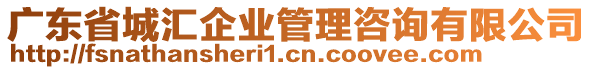 廣東省城匯企業(yè)管理咨詢有限公司
