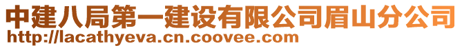 中建八局第一建設有限公司眉山分公司