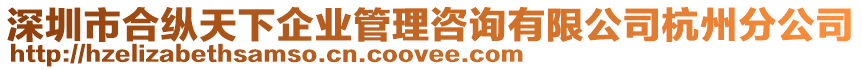 深圳市合縱天下企業管理咨詢有限公司杭州分公司