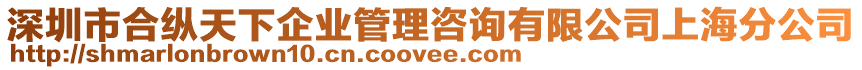 深圳市合縱天下企業管理咨詢有限公司上海分公司