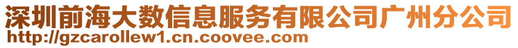 深圳前海大數(shù)信息服務(wù)有限公司廣州分公司