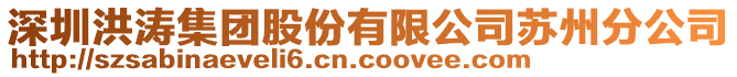 深圳洪濤集團股份有限公司蘇州分公司