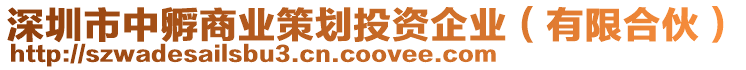 深圳市中孵商業(yè)策劃投資企業(yè)（有限合伙）