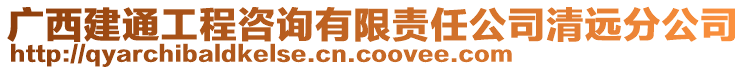 廣西建通工程咨詢有限責任公司清遠分公司
