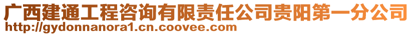 廣西建通工程咨詢有限責任公司貴陽第一分公司