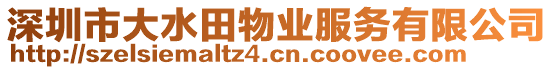 深圳市大水田物業(yè)服務(wù)有限公司