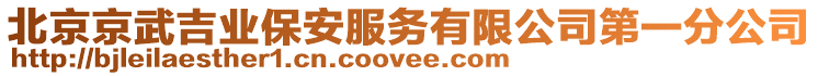 北京京武吉業(yè)保安服務有限公司第一分公司