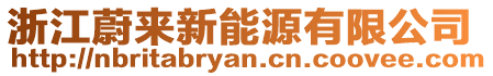 浙江蔚來新能源有限公司