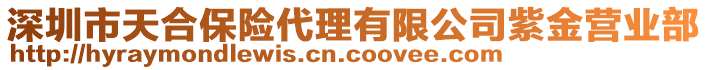 深圳市天合保險代理有限公司紫金營業(yè)部