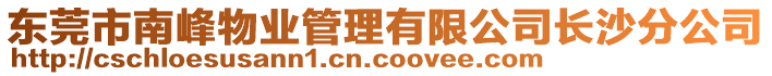 東莞市南峰物業管理有限公司長沙分公司