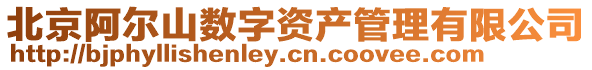 北京阿爾山數(shù)字資產(chǎn)管理有限公司