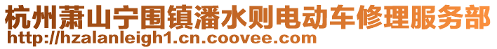 杭州蕭山寧圍鎮潘水則電動車修理服務部