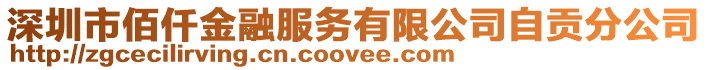 深圳市佰仟金融服務有限公司自貢分公司