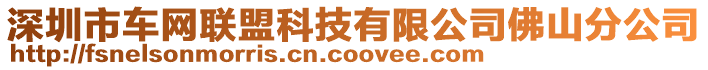 深圳市車網(wǎng)聯(lián)盟科技有限公司佛山分公司