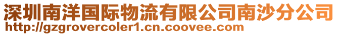 深圳南洋國際物流有限公司南沙分公司