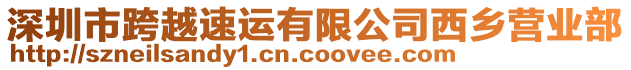 深圳市跨越速運有限公司西鄉營業部
