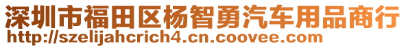 深圳市福田區(qū)楊智勇汽車用品商行