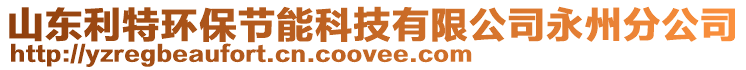 山東利特環(huán)保節(jié)能科技有限公司永州分公司