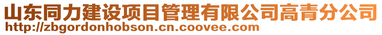 山東同力建設(shè)項(xiàng)目管理有限公司高青分公司