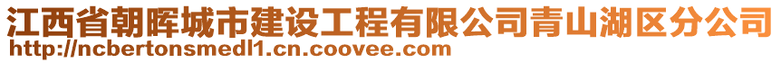 江西省朝晖城市建设工程有限公司青山湖区分公司