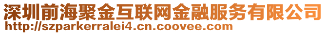 深圳前海聚金互聯網金融服務有限公司