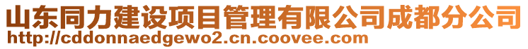 山東同力建設(shè)項目管理有限公司成都分公司