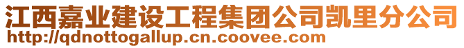 江西嘉业建设工程集团公司凯里分公司