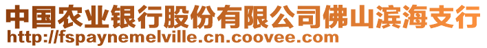 中國(guó)農(nóng)業(yè)銀行股份有限公司佛山濱海支行