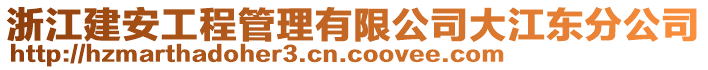 浙江建安工程管理有限公司大江東分公司