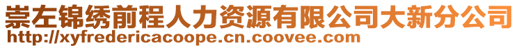 崇左錦繡前程人力資源有限公司大新分公司