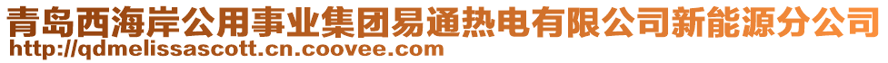 青島西海岸公用事業集團易通熱電有限公司新能源分公司