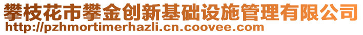 攀枝花市攀金創新基礎設施管理有限公司