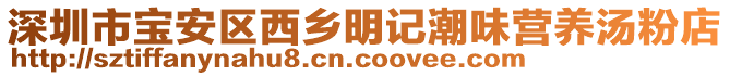 深圳市寶安區西鄉明記潮味營養湯粉店