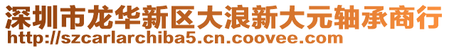 深圳市龍華新區大浪新大元軸承商行